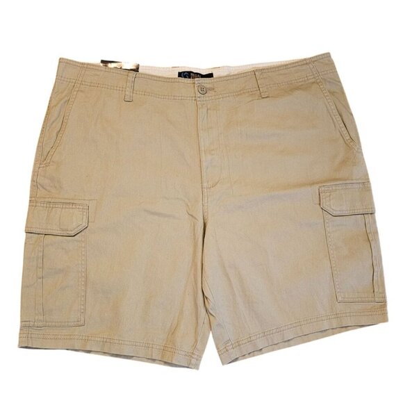 Size 46 Khaki Cargo Shorts For Men By Regal Exchange 10" Inseam - Picture 1 of 3